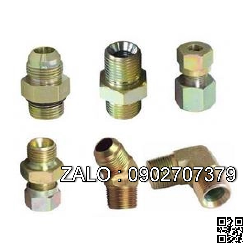 Đầu nối thủy lực 1 đầu M26x1.5, 1 đầu M16x1.25, gắn oring ( ren ngoài )