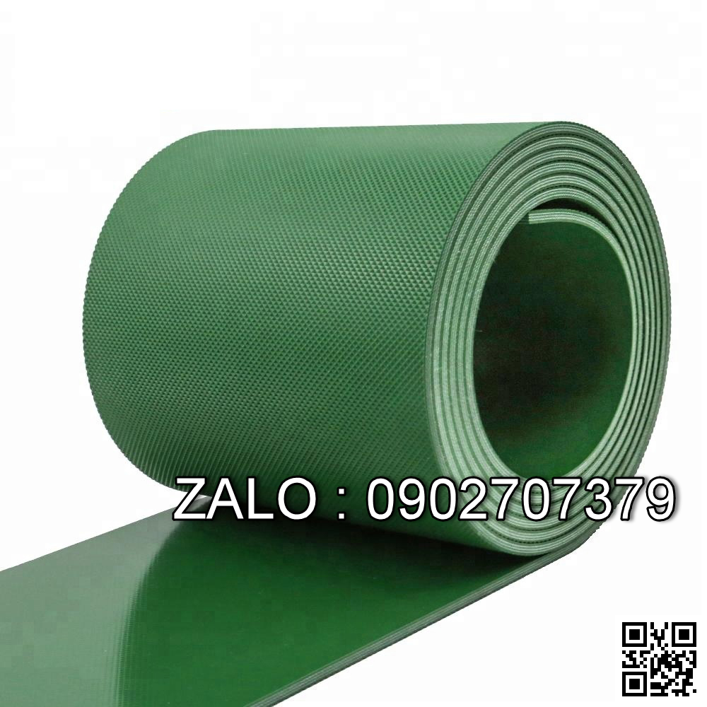 Băng tải PVC caro màu xanh 2.2 mm