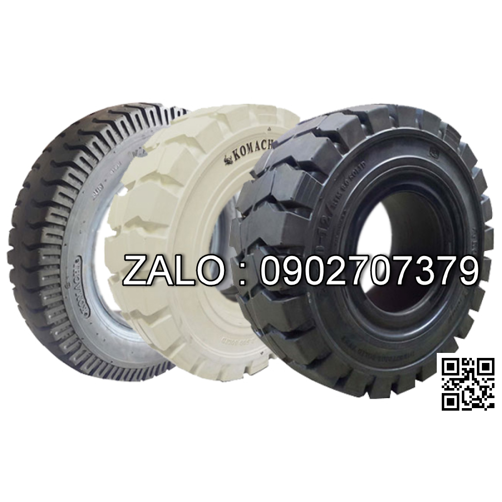 Lốp xe nâng đặc trắng mâm có môi Komachi 14.00.24 RIM Size 10.00-24