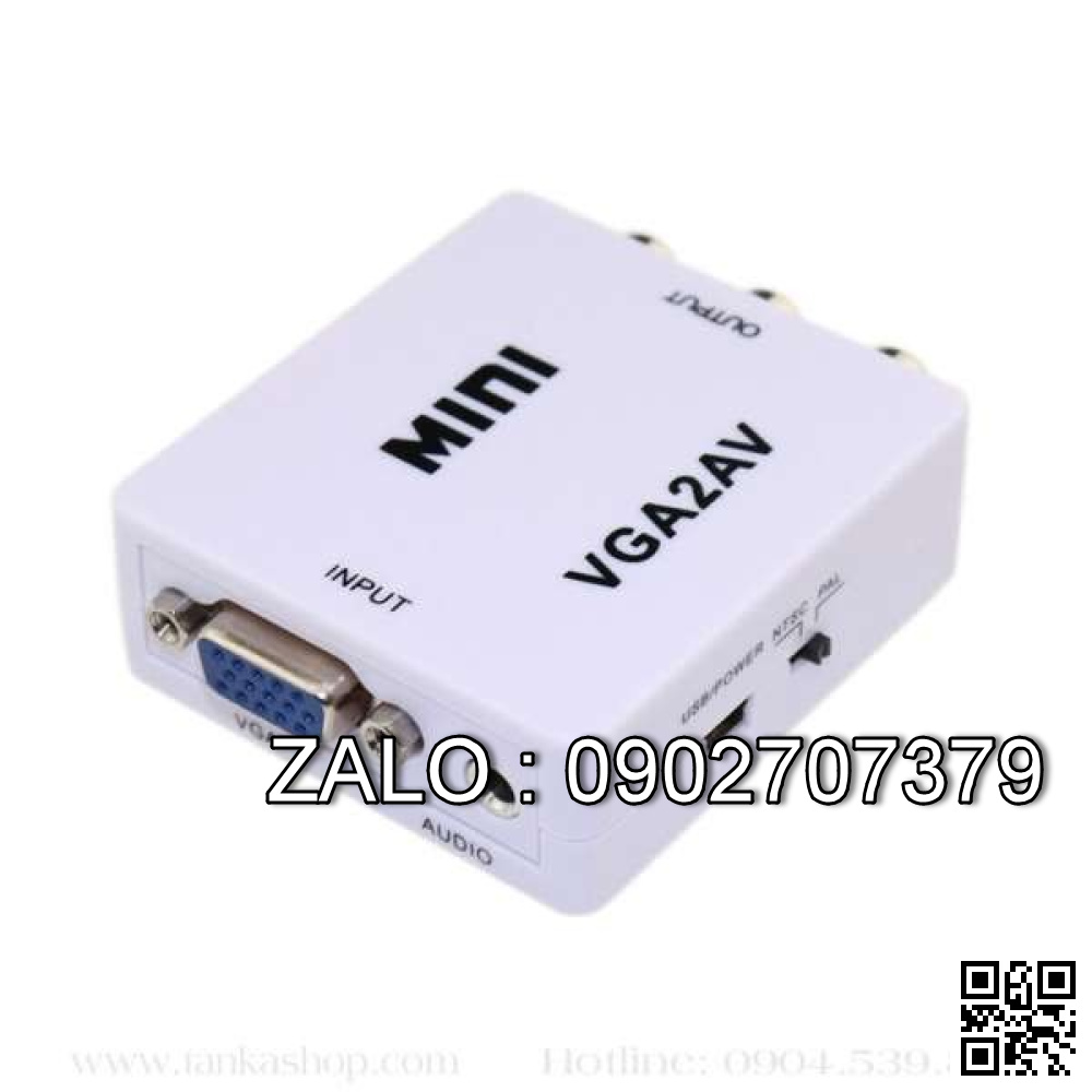 Box Chuyển AV -> Vga Mini