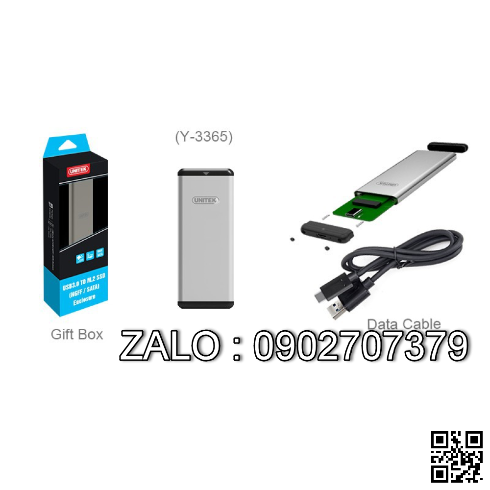 Box USB 3.0 -> M.2 NGFF/SATA Unitek (Y-3365)