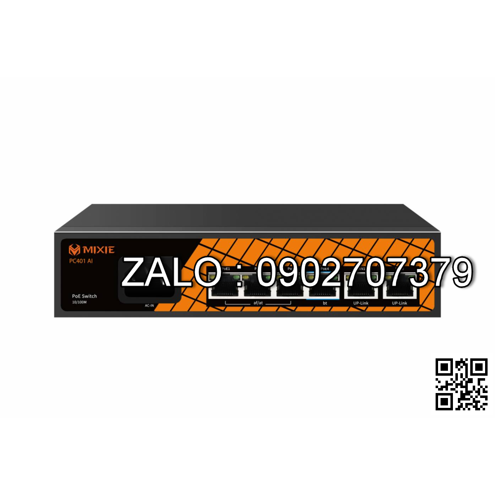Switch POE Mixie 4+2 Port (100Mbs) PC402