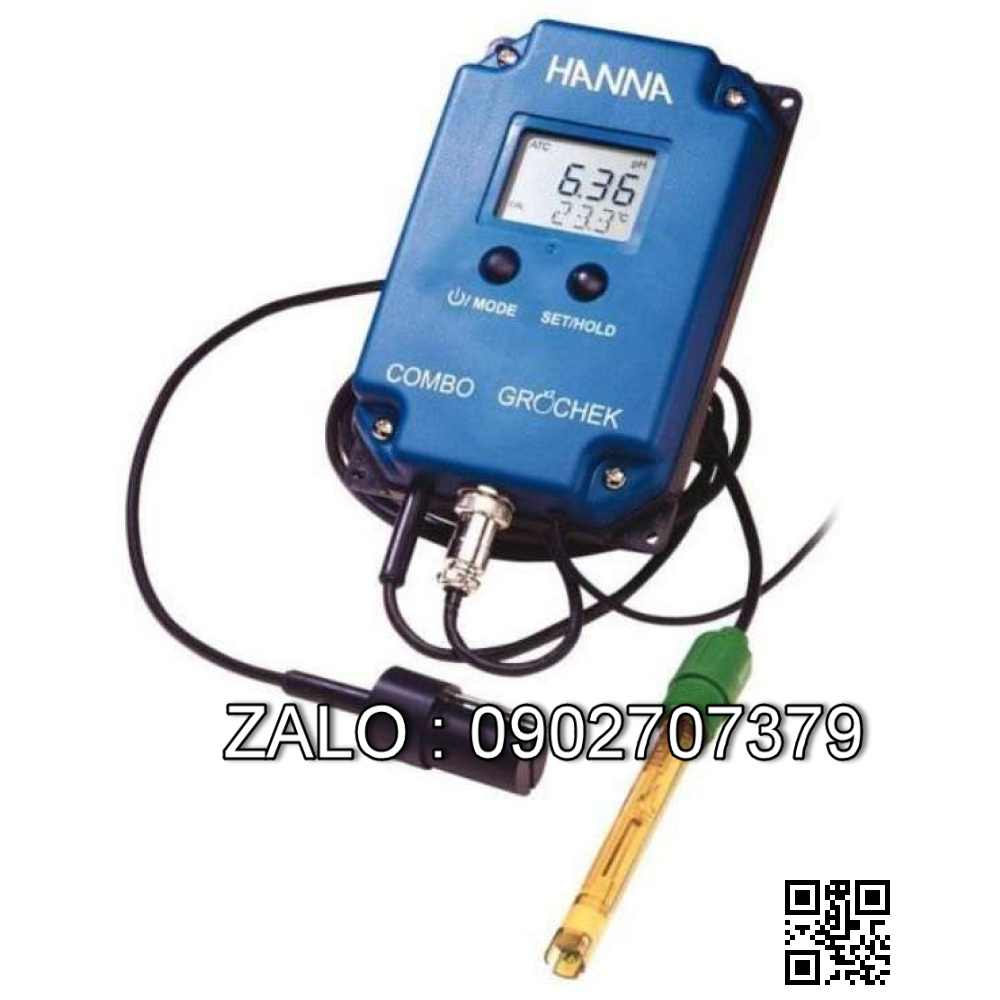 Máy đo PH/EC/TDS/Nhiệt độ Hanna HI991405-02 (0.1 pH, 0.01 mS/cm,0.01 g/L (ppm), 0.1°C)