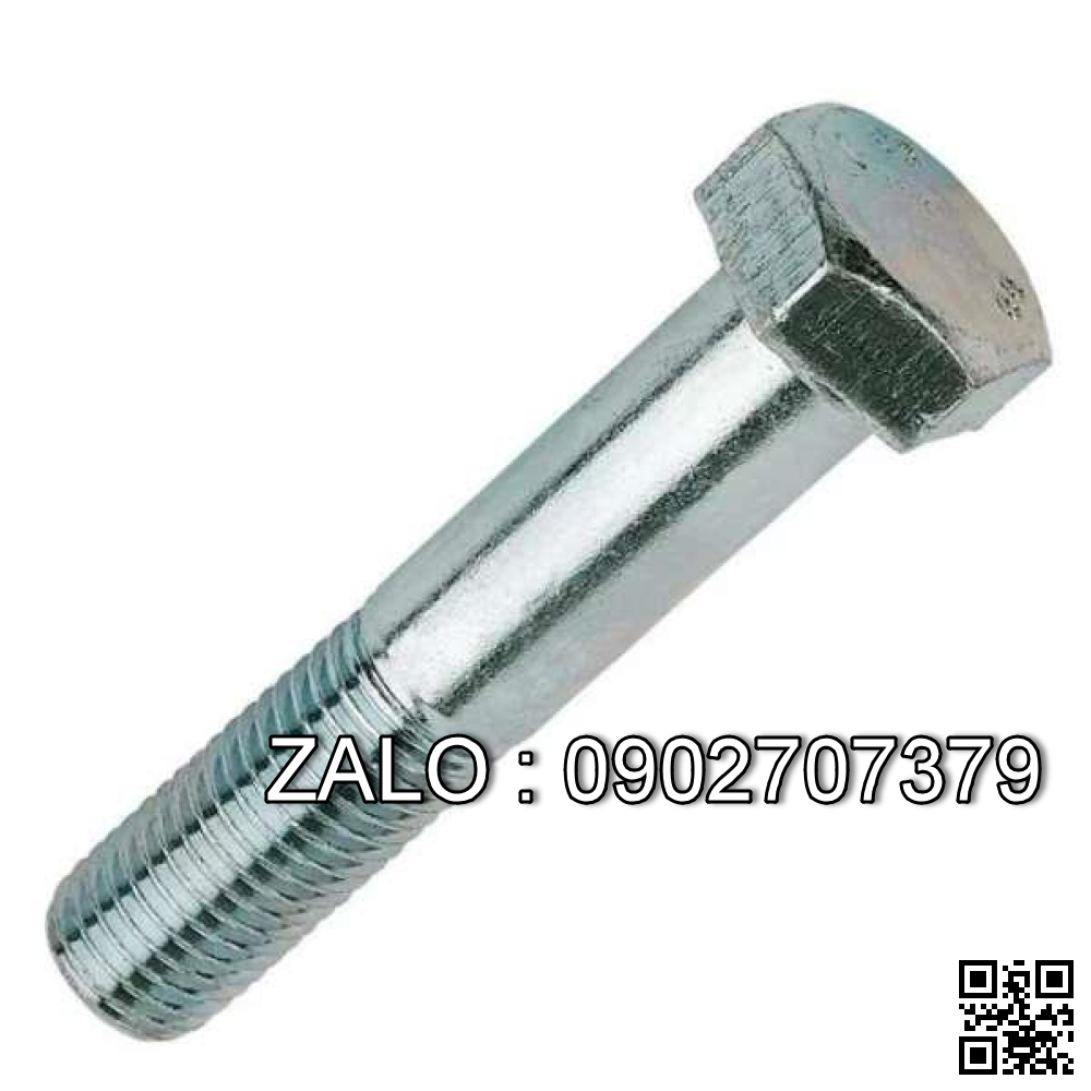 Bulong lục giác ngoài ren lửng mạ kẽm M2x8