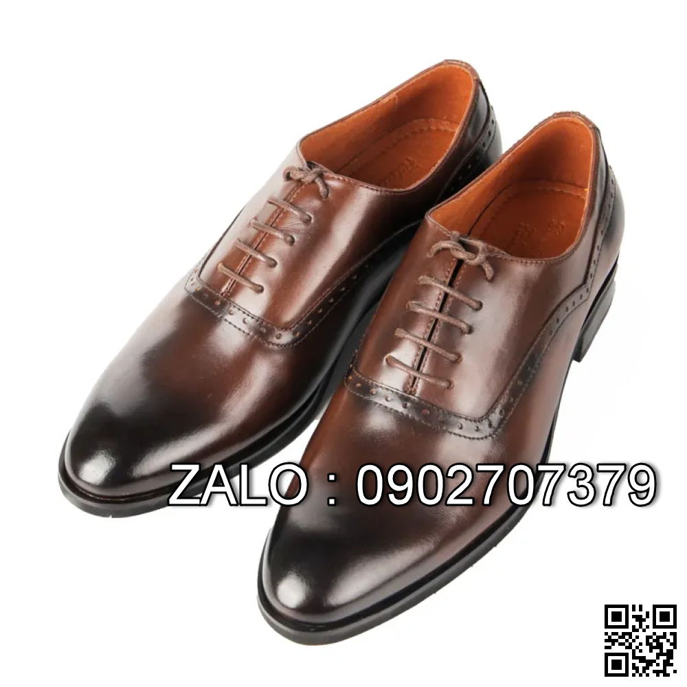 Giày Oxford Brogue màu nâu đẳng cấp F613641 