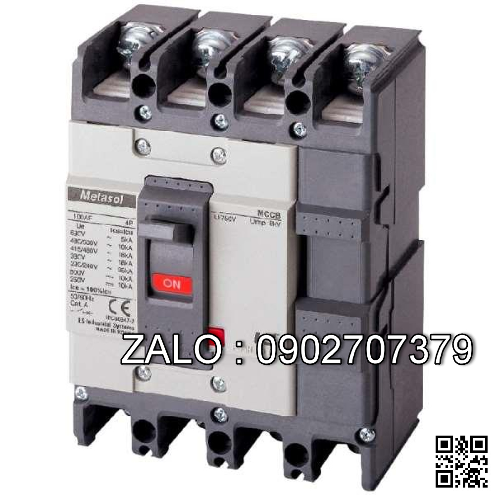 MCCB LS Metasol 4 Cực 22 KA 75 A ABN104c