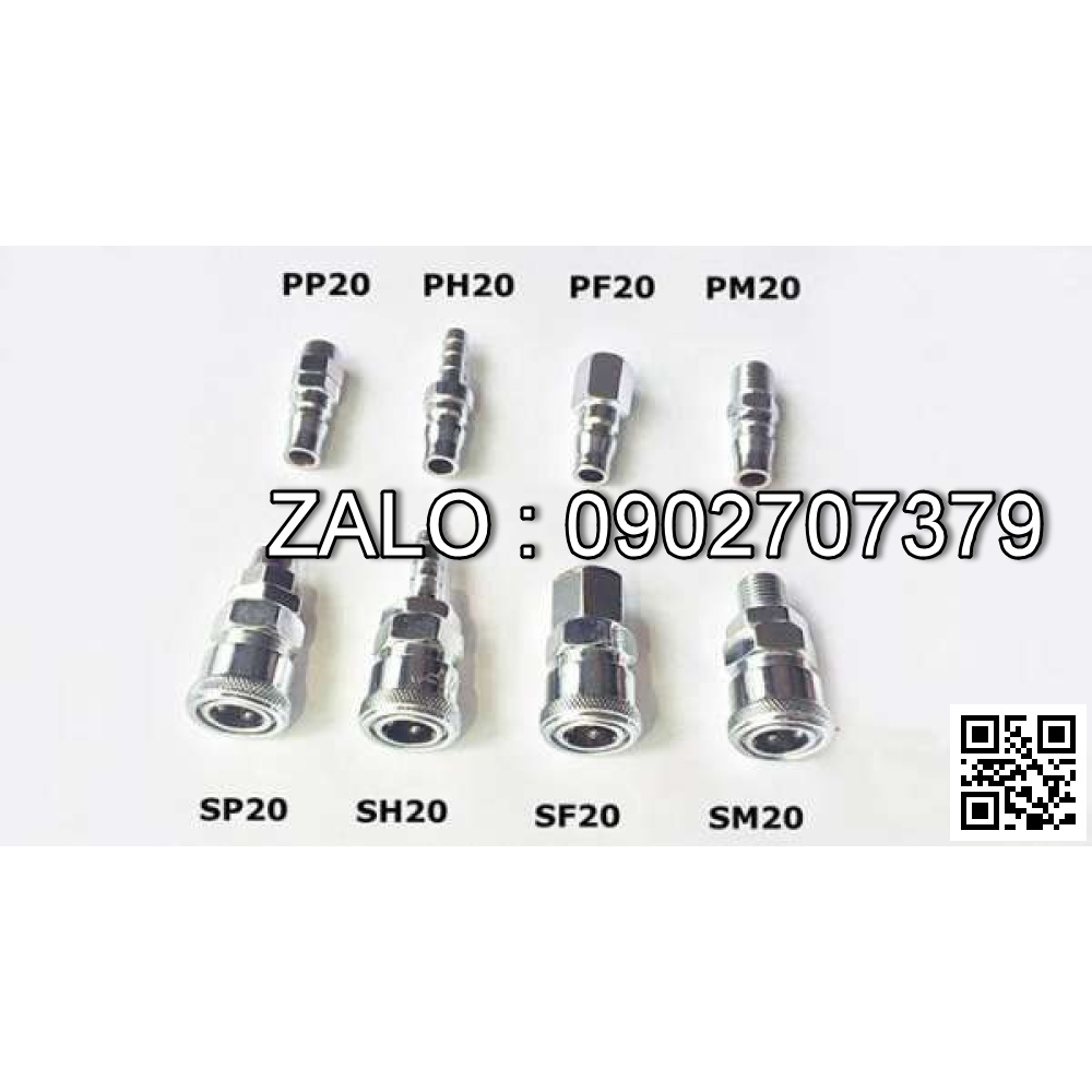 Đầu Nối Ống Hơi nhanh PF3/8 ( thau )