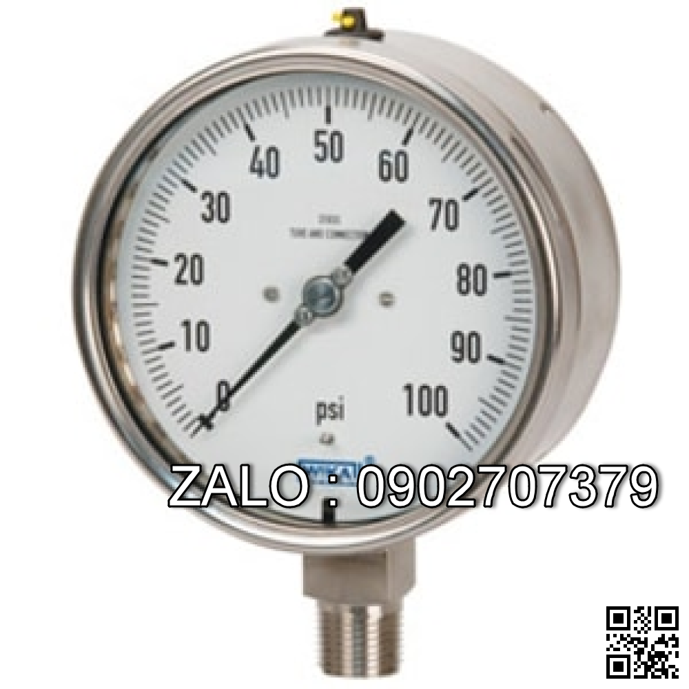 Đồng hồ áp suất 1 kim phi 100 , các dải từ -1~-14psi