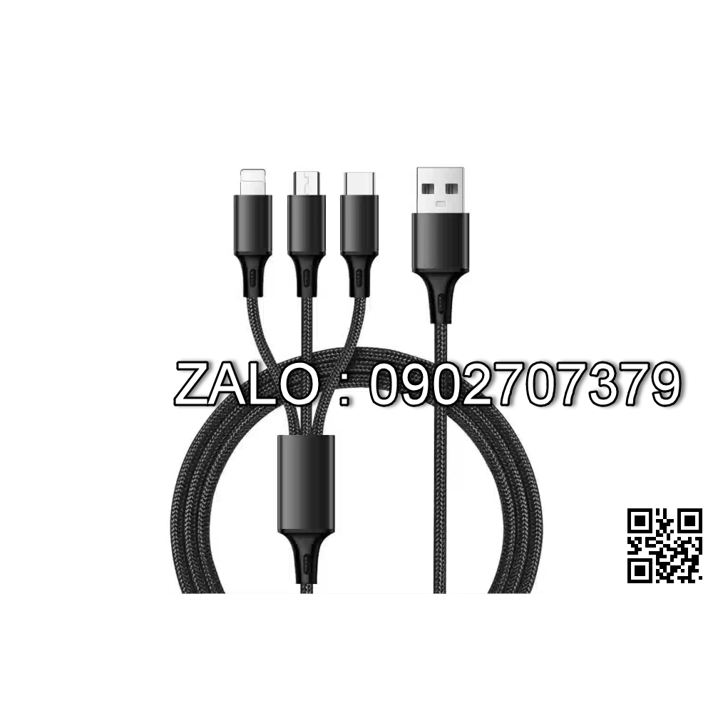 Cáp Sạc Nhanh 3.0A Lanex LTC-N07C Type-C (Dây Dù , 1m)