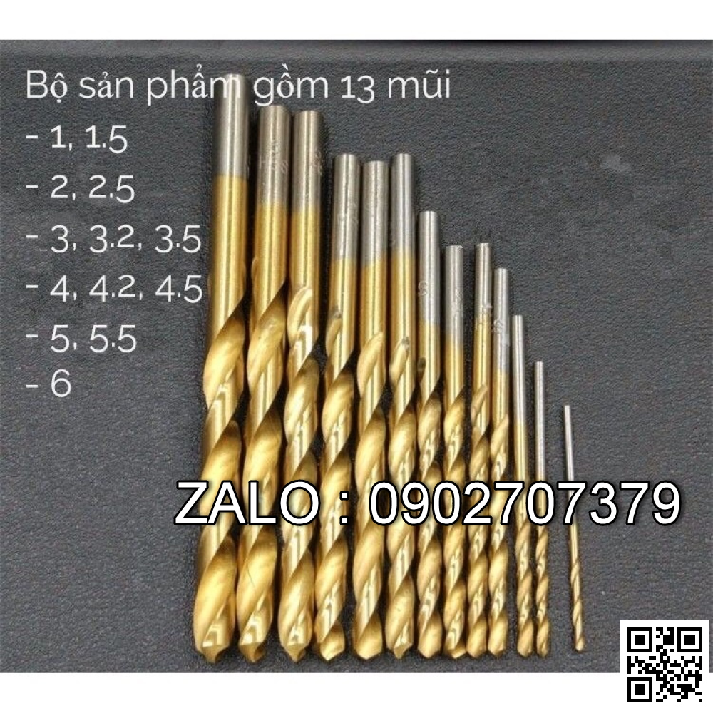 Mũi khoan Inox viềng vàng Ø4.2 mm