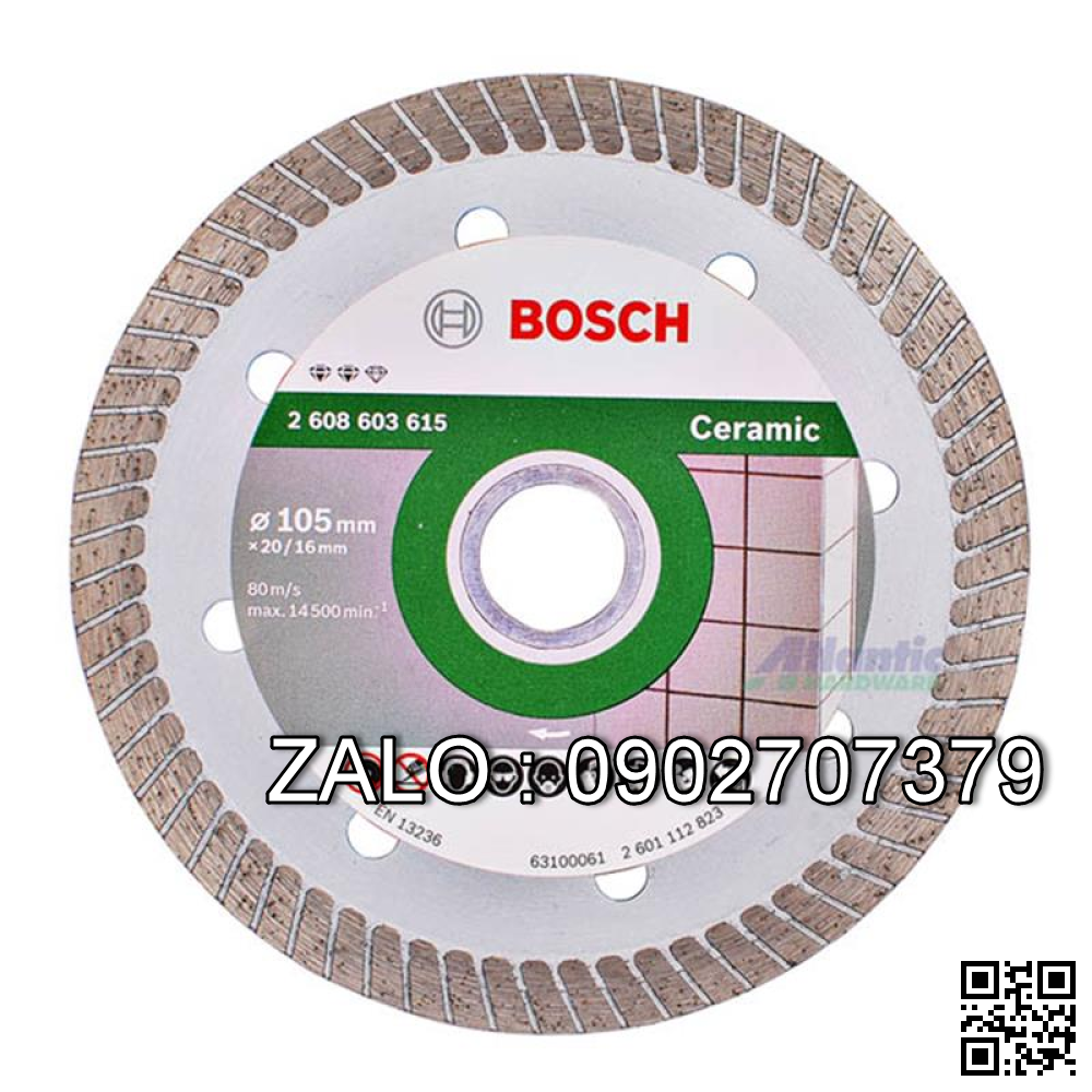 Đĩa cắt đá ceramic BOSCH 105x16mm 2608603615