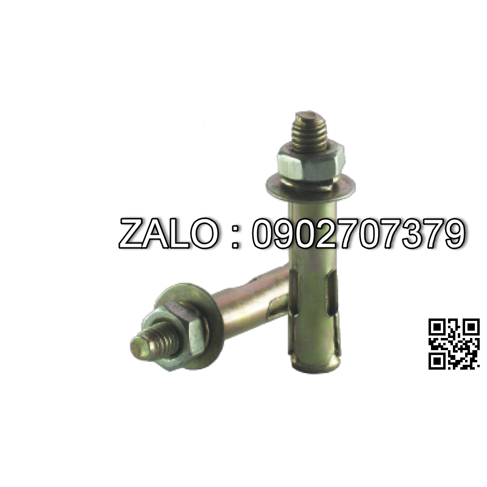 Tắc kê thép M12x100mm ( gồm: long đền, đai ốc )