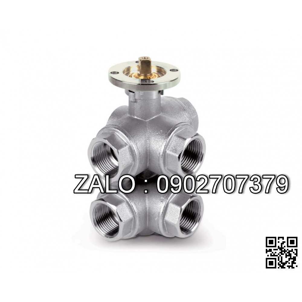 Van bi mạ kẽm ren trong 6 ngã DN35