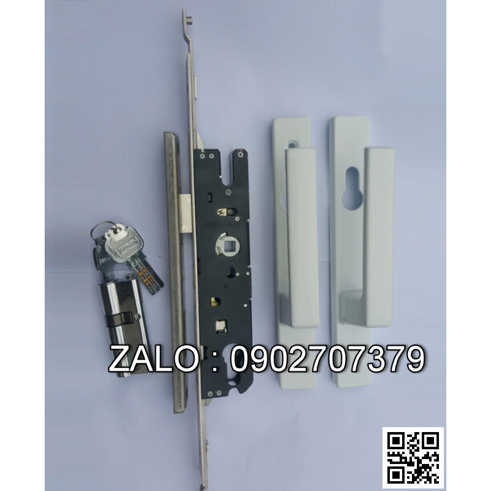 Khóa đa điểm Kinlong màu trắng cửa nhôm Xingfa