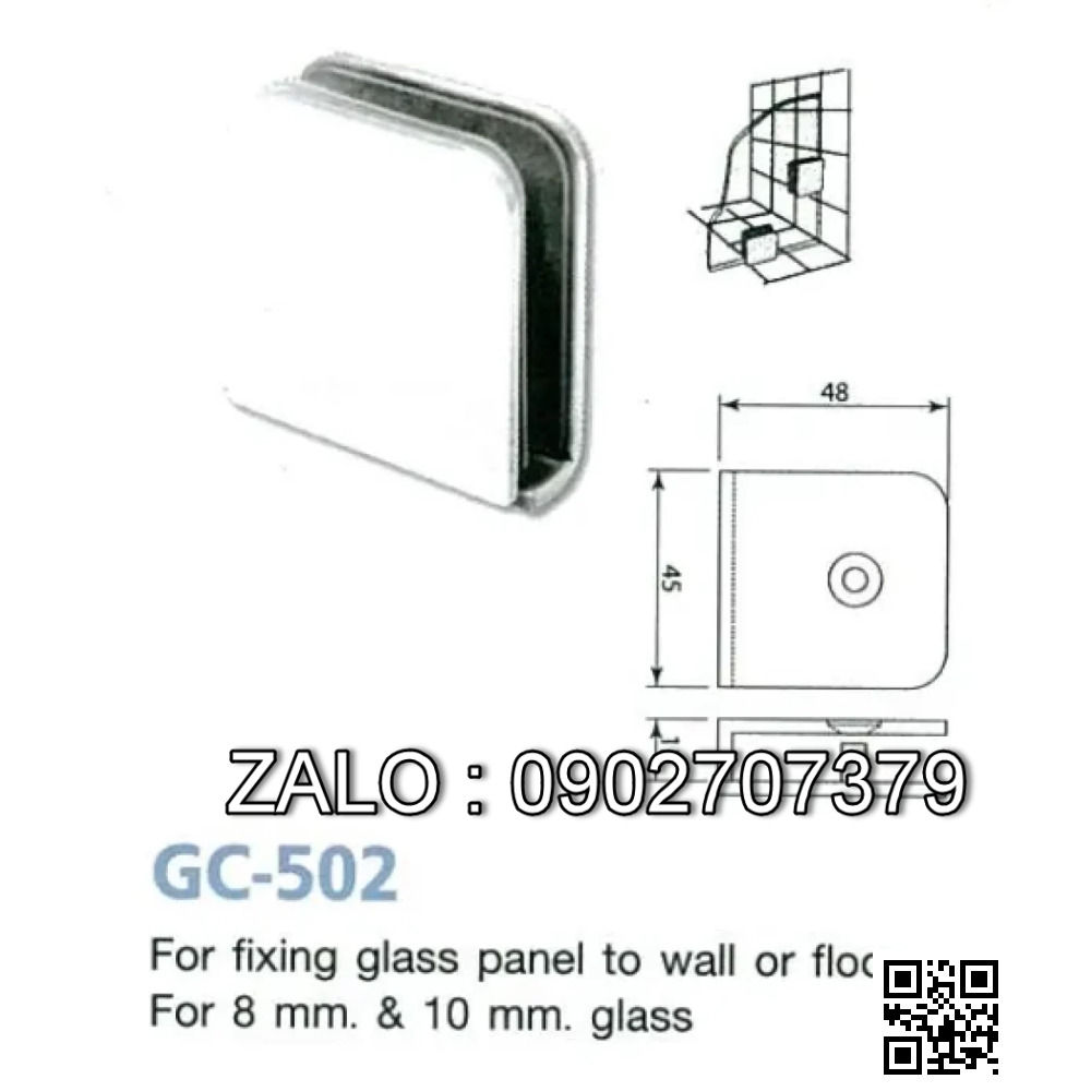 Kẹp kính chữ U VVP GC 502