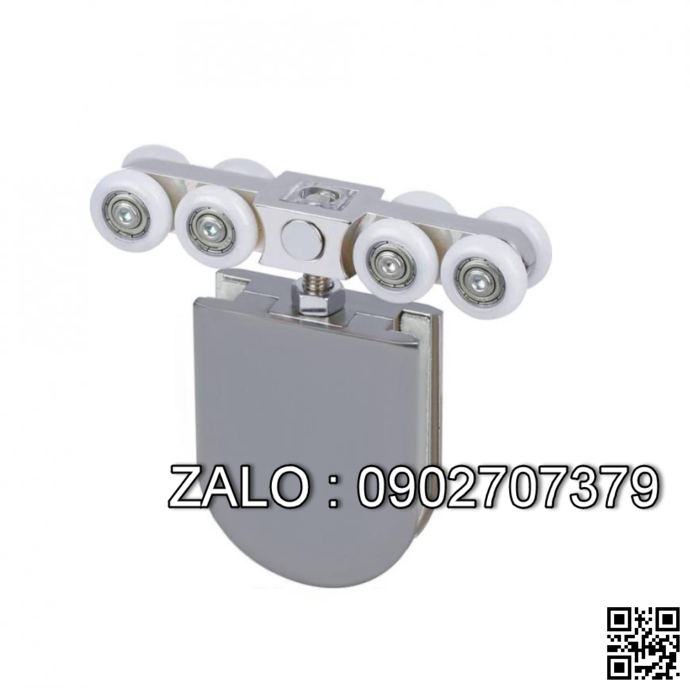 Bộ bánh xe kẹp kính Vickini 62226.001 SSS inox mờ