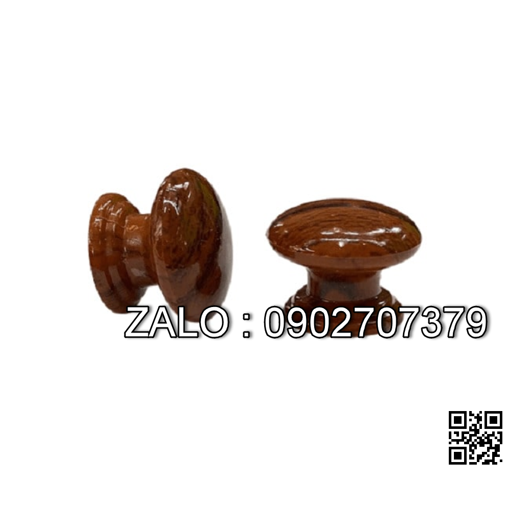 Tay Nắm Tủ Núm Nhựa Nâu