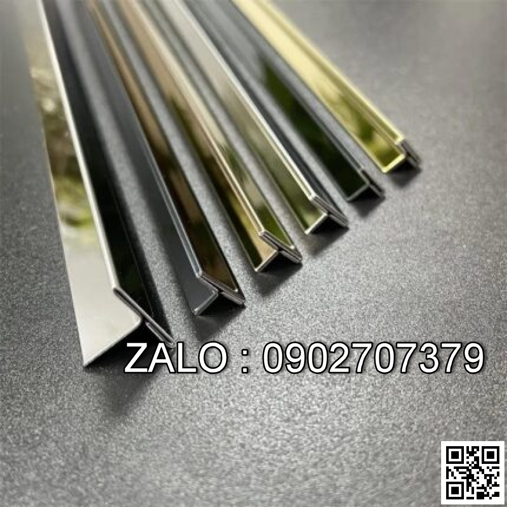 Nẹp nhôm T 15ly Vàng bóng/Đen