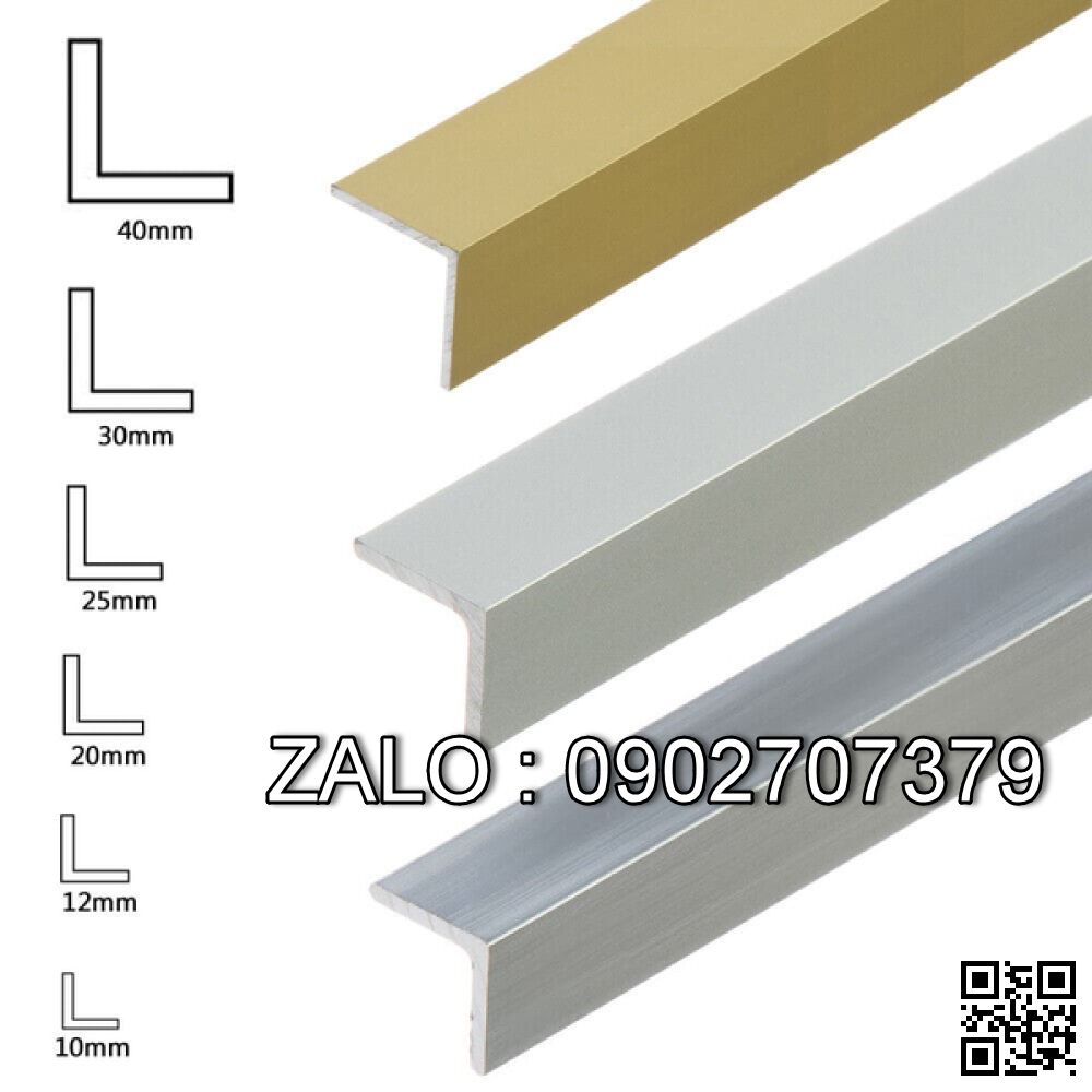 Nẹp nhôm V 30ly Đen