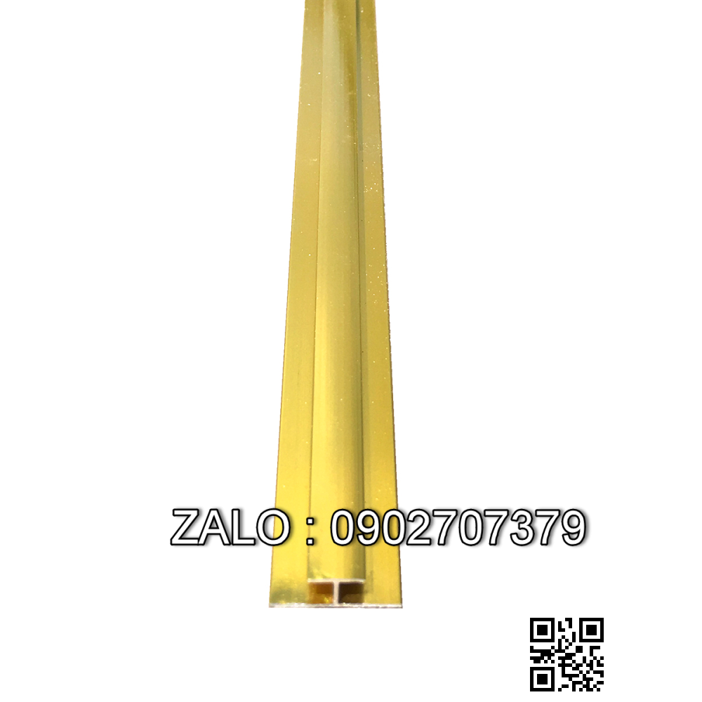 Nẹp nhôm H 22*6ly*4 Vàng bóng