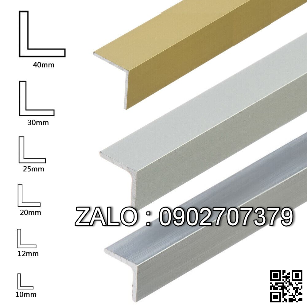 Ray lùa nhôm U/V Cây V Màu trắng