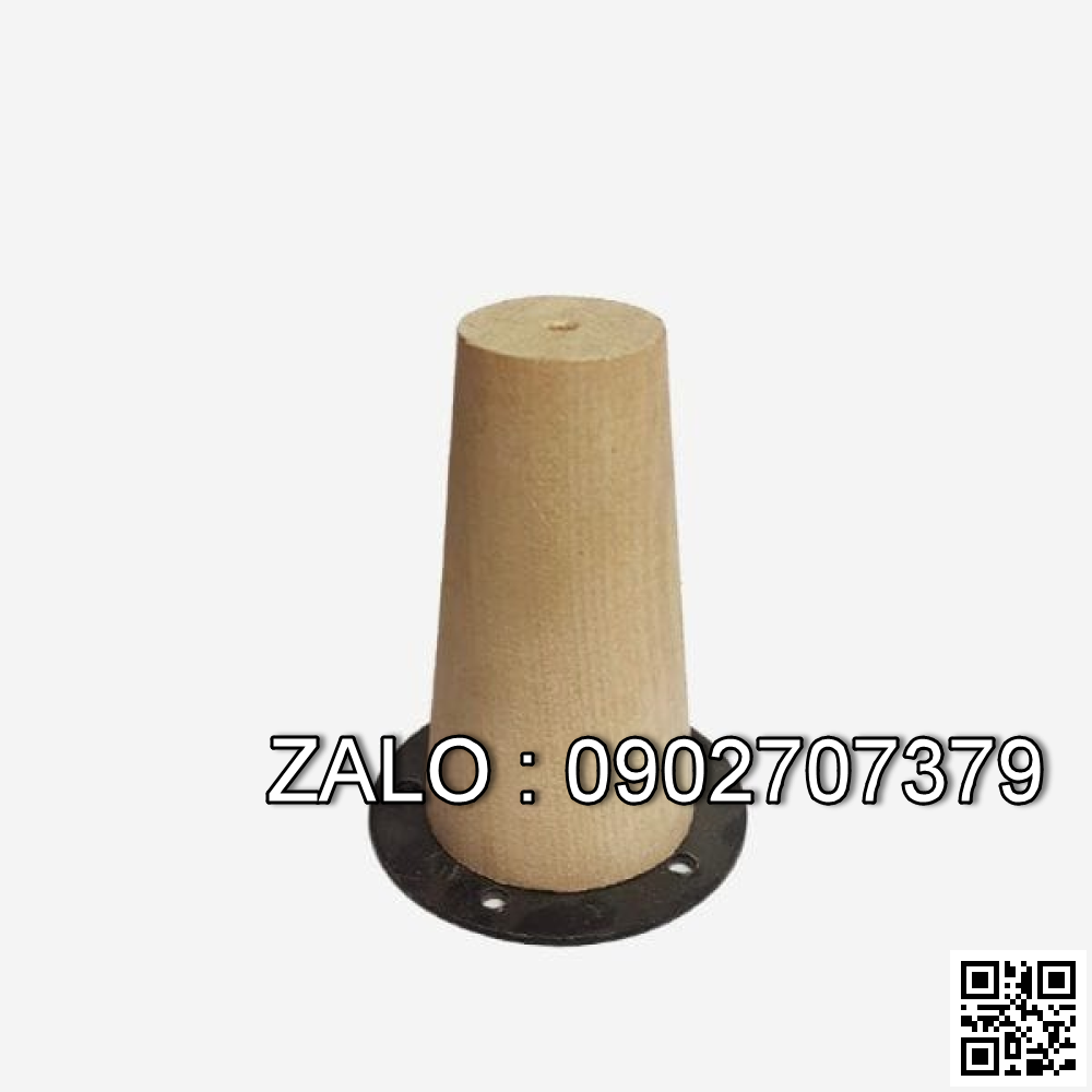 Chân gỗ tròn+Bas đen/Bas vàng 200mm 40*110mm