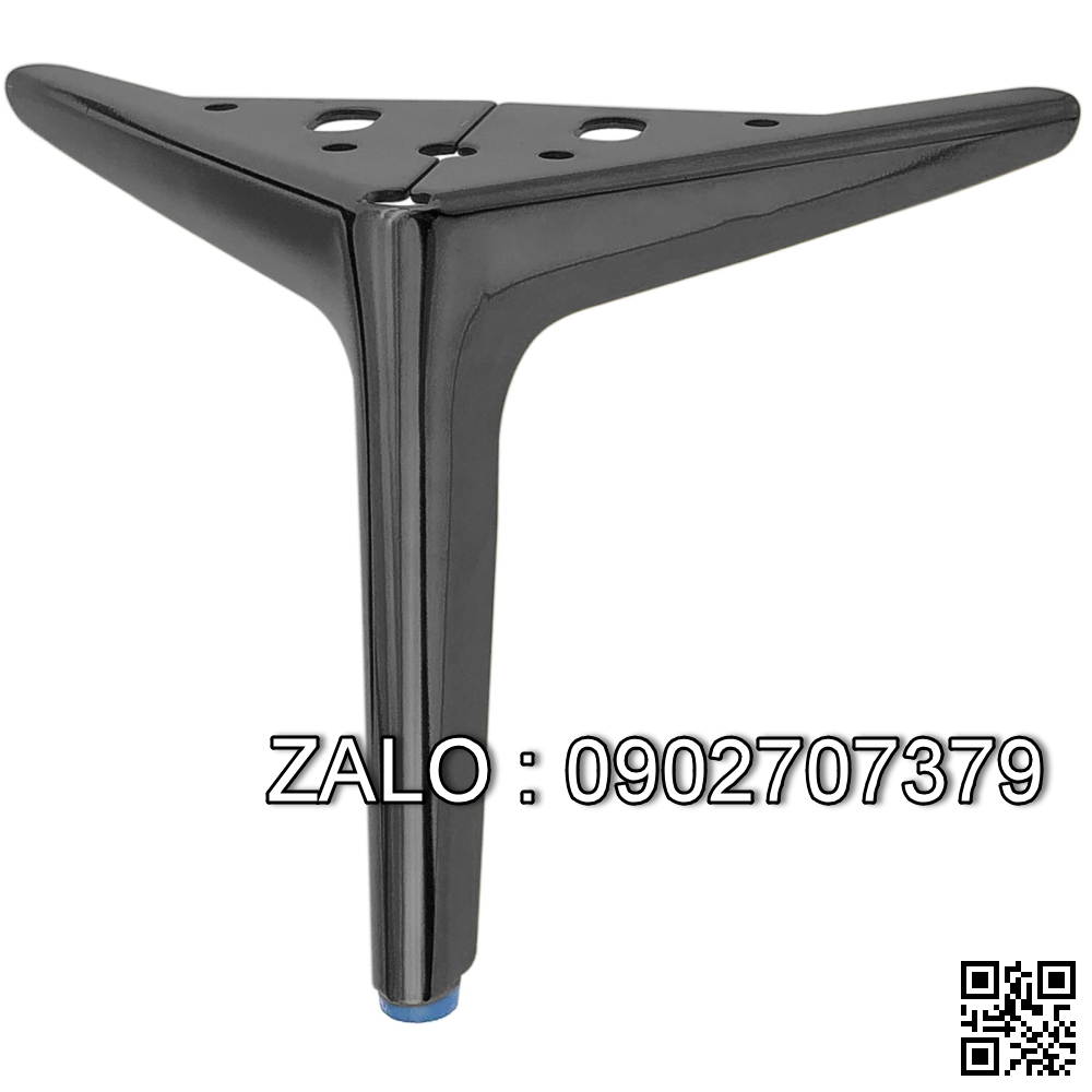 Chân sofa dẹp sắt 8ly 150mm Đen