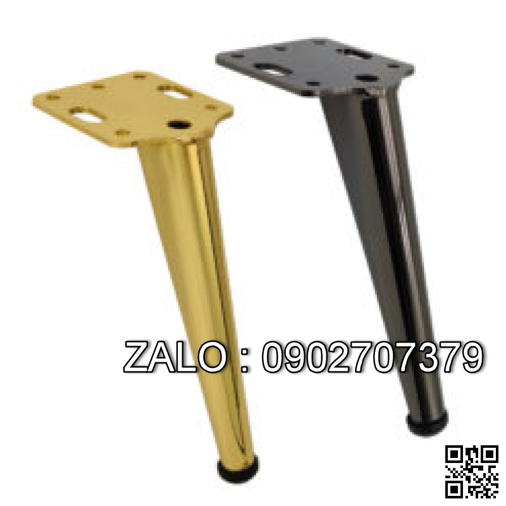 Chân sofa tròn sắt-sơn vàng 200mm Thẳng