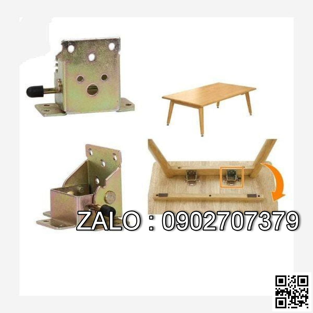 Bas chân bàn xếp 50*200mm có khóa, 90 độ