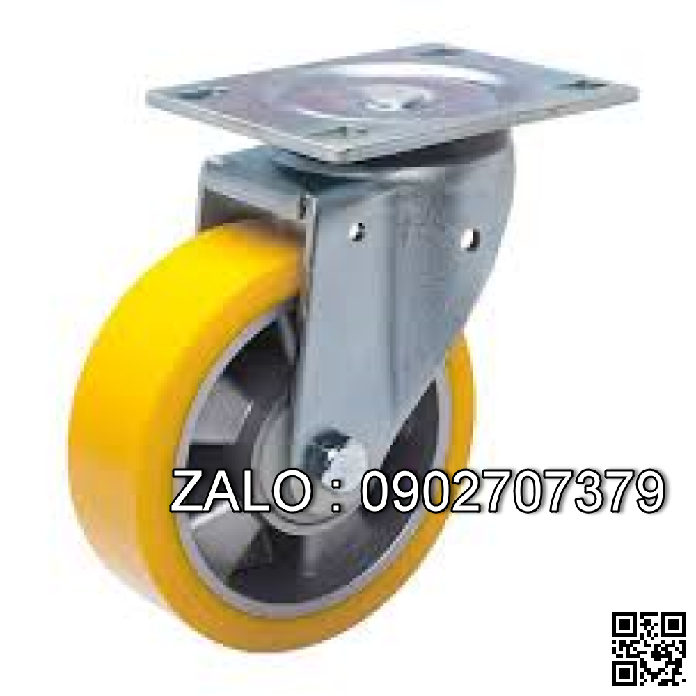 Bánh xe vàng-không khóa Phi 60mm 2 vòng bi