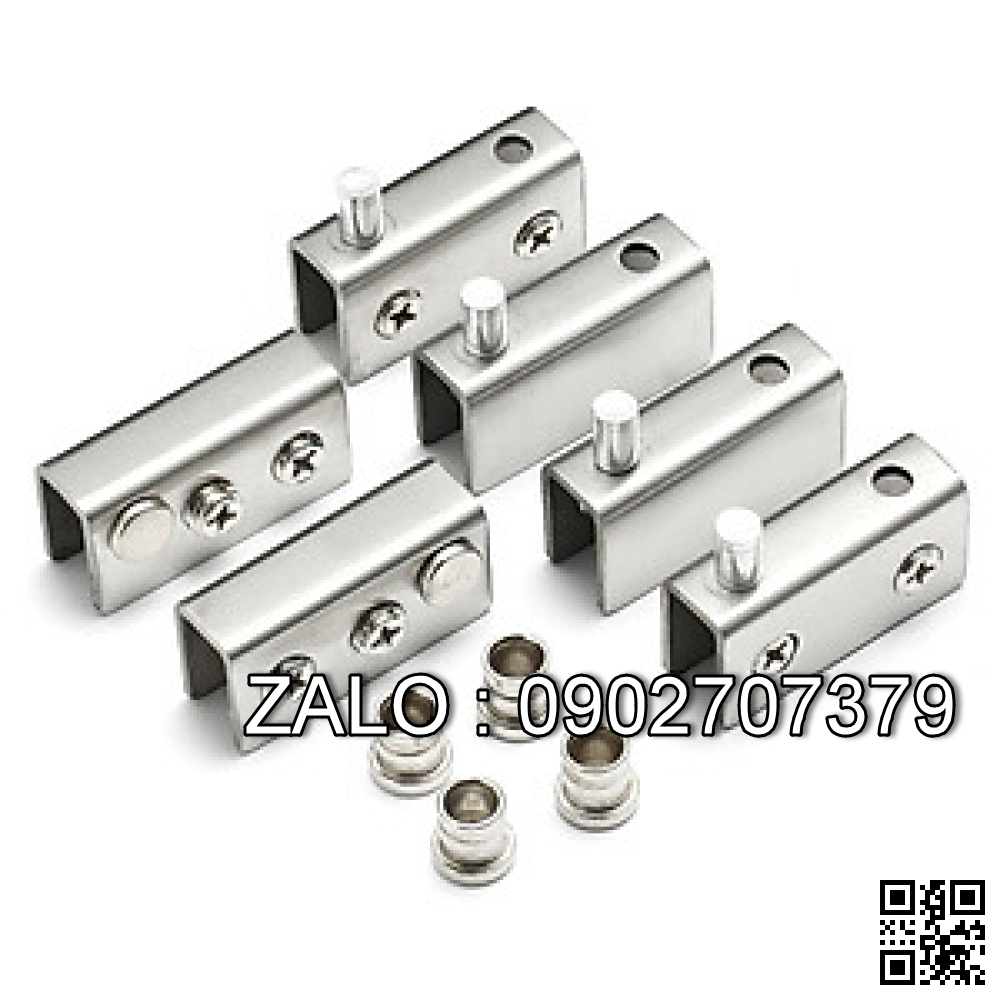 Bản lề kẹp kính Inox 60-85kg, không dừng 8ly