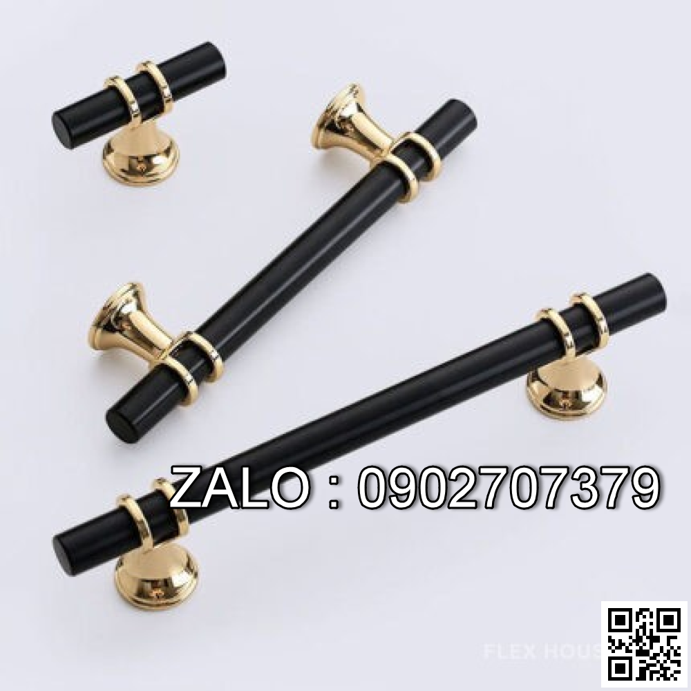 Tay nắm đũa có chân vàng đậm-Mã RE204 128 Đen