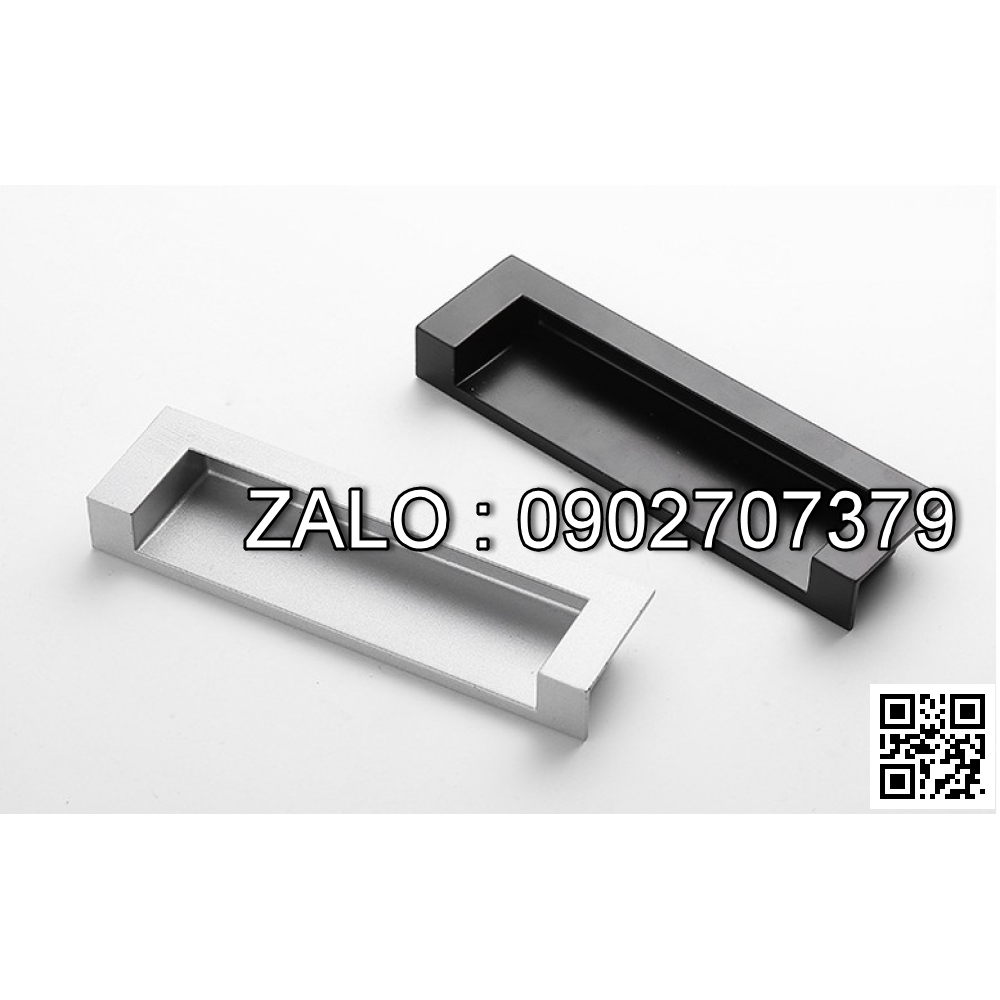 Tay nắm âm nhôm 6639 96 Đen/Bạc