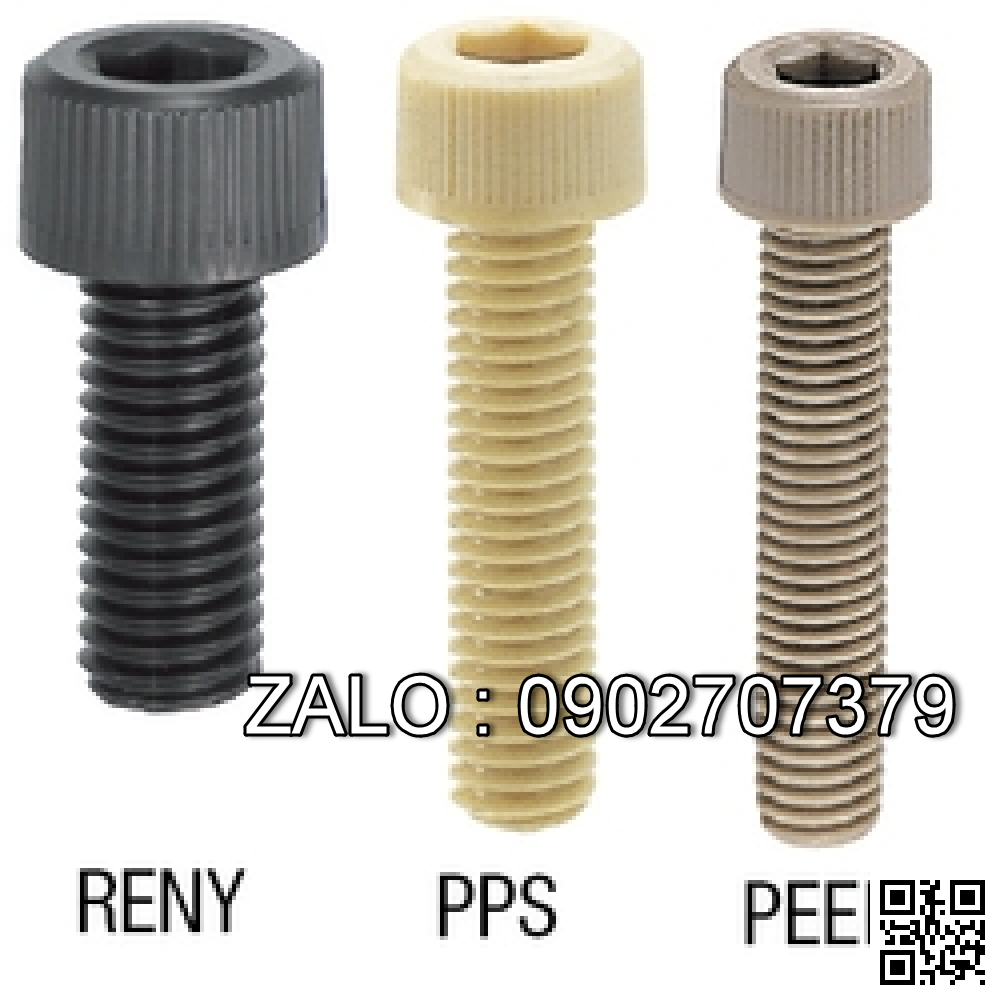 Bulong nhựa đầu lục giác chìm PEEK M10 ×1.5× 90 mm