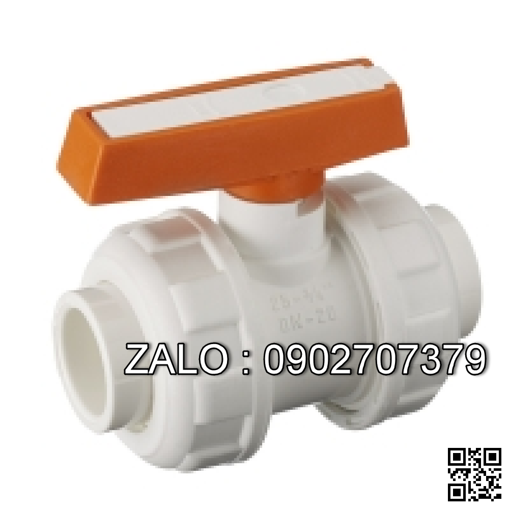 Van bi nhựa PPR 2 ngã sử dụng ống phi 40