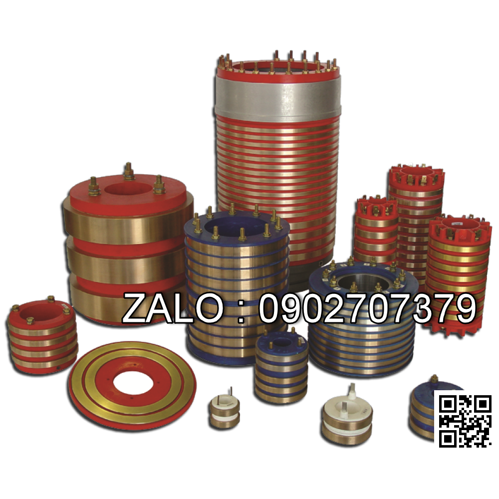 Cổ góp điện 2 pha trục 100mm