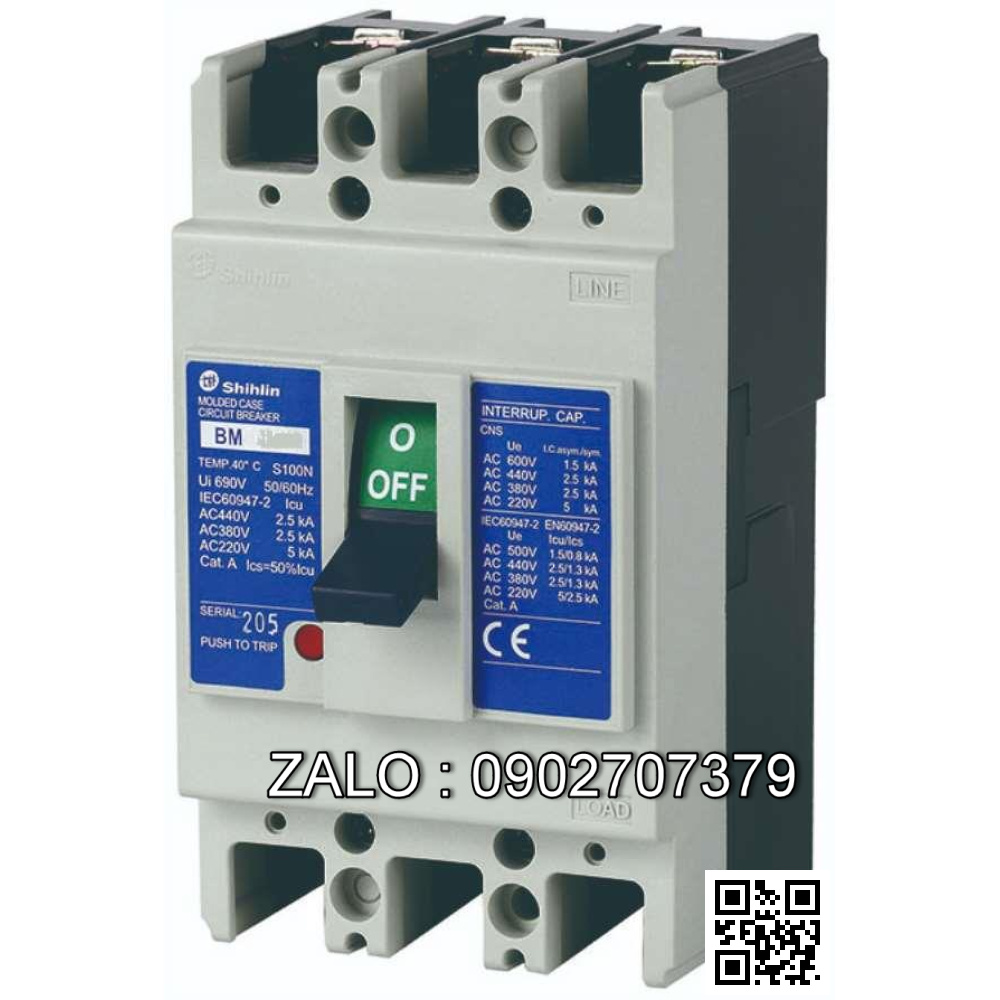 MCCB 3P BM 125-SN 3P 15A 22KA