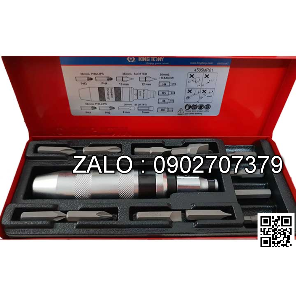 Bộ 5 mũi vặn tháo ốc gãy vít toét kingtony 2127- 6,8,11,14,18 mm