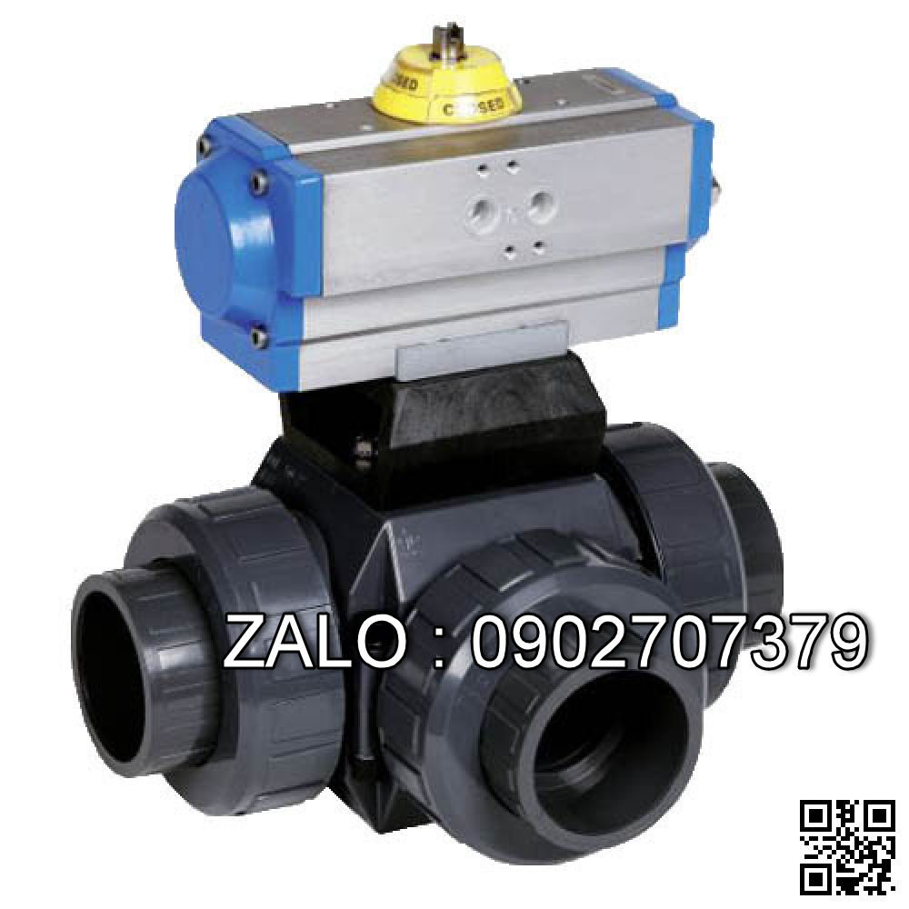 Van bi điện điều khiển nhựa lắp ren 3 ngã DN50