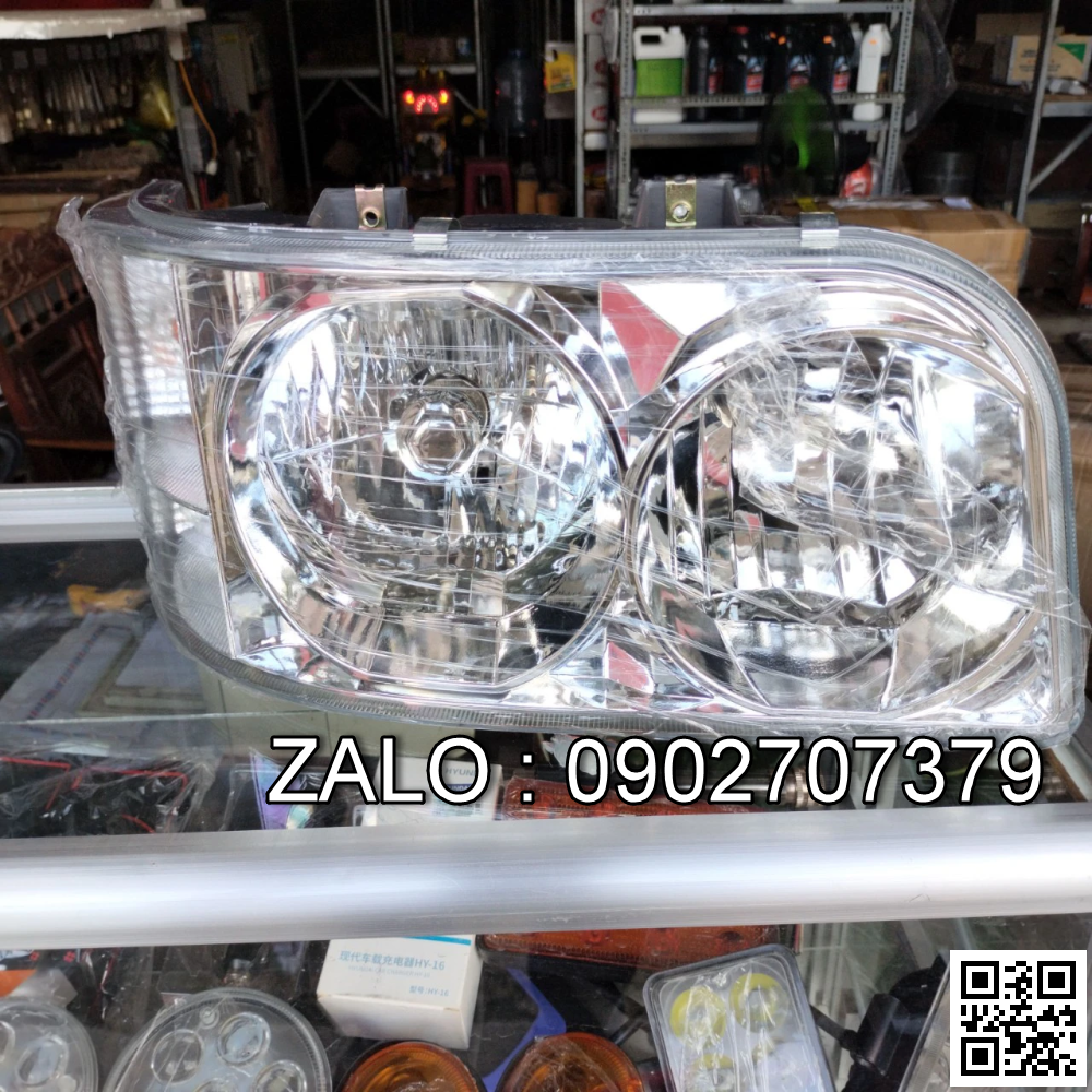 Đèn pha xe tải Jac 15 tấn HFC1253KR1, Trái phải khác nhau, 24V, bóng Halogen