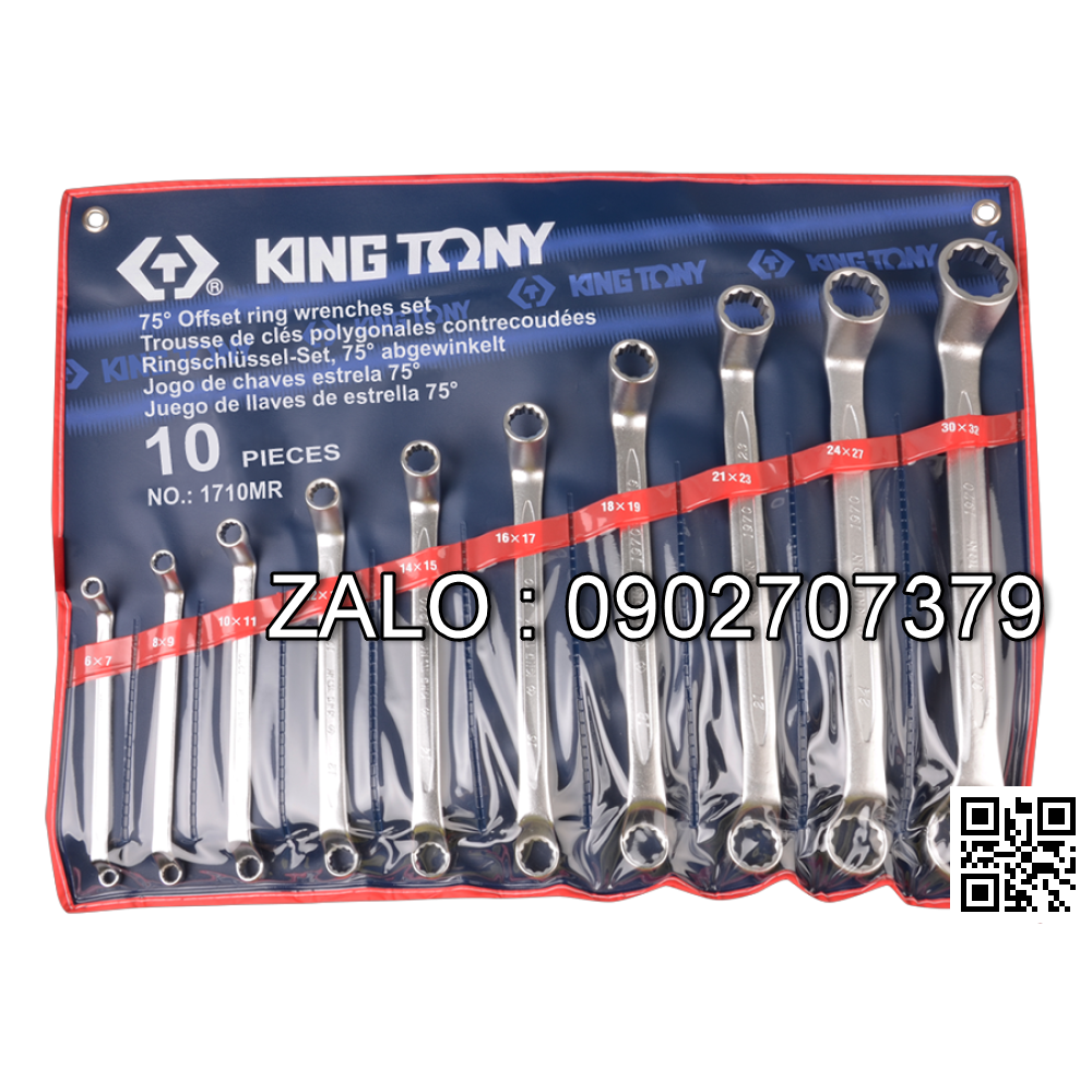 Bộ hai đầu vòng 10 cái hệ mét Kingtony 1710MR 6-32mmm