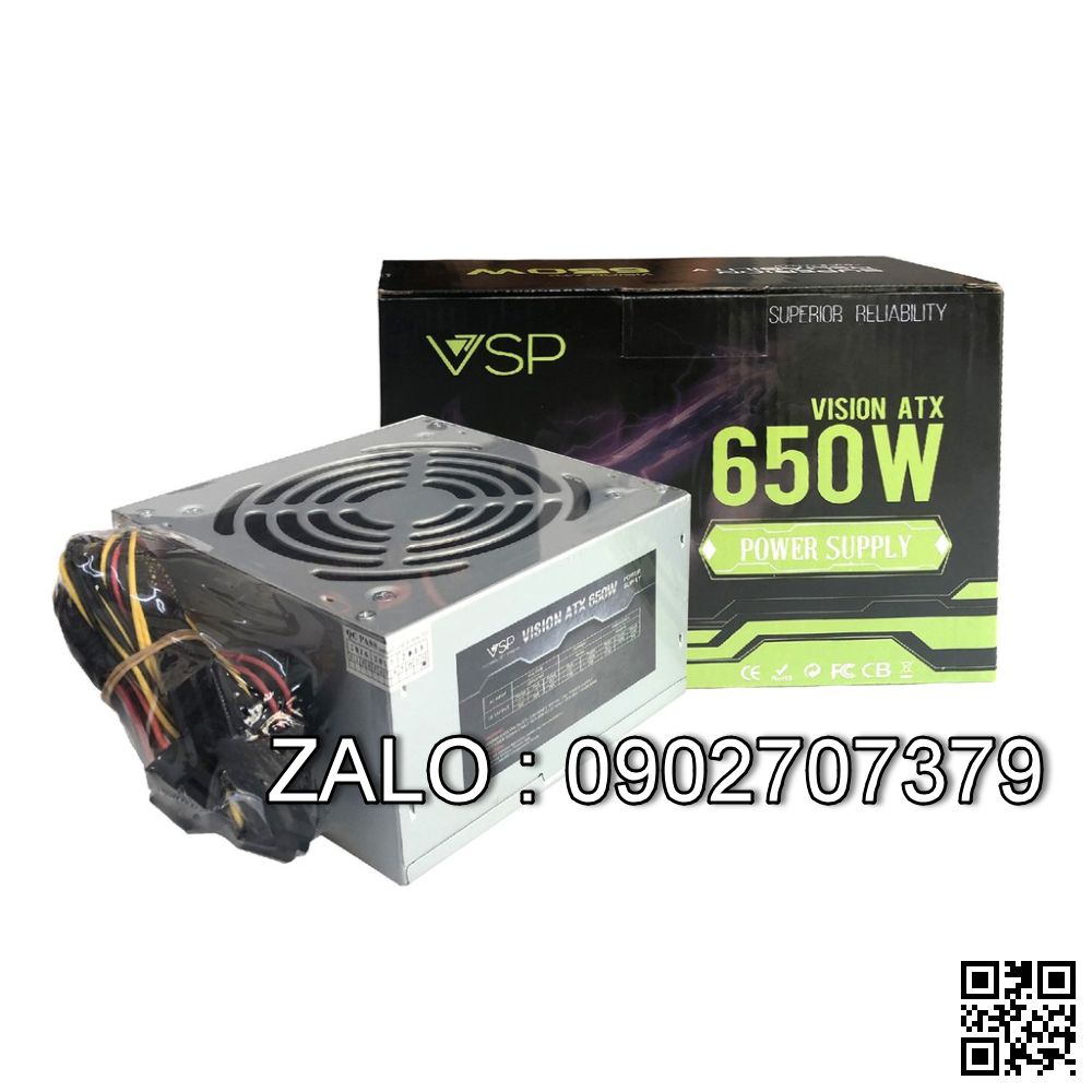 Nguồn Vision 650w Fan 12 Box