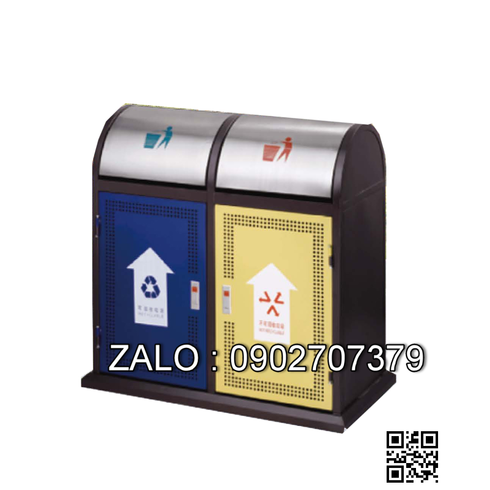 Thùng rác ngoài trời 2 ngăn A37-Q