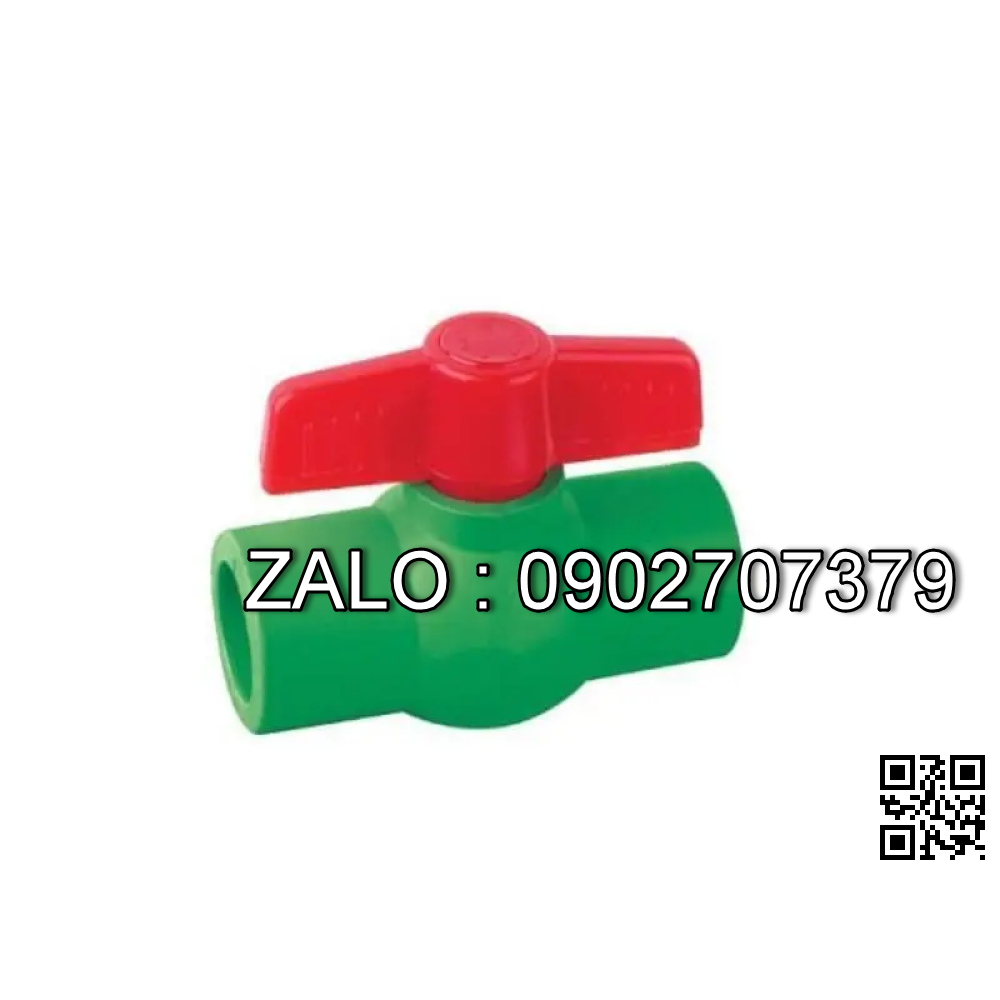 Van bi nhựa PPR 2 đầu sử dụng ống phi 75