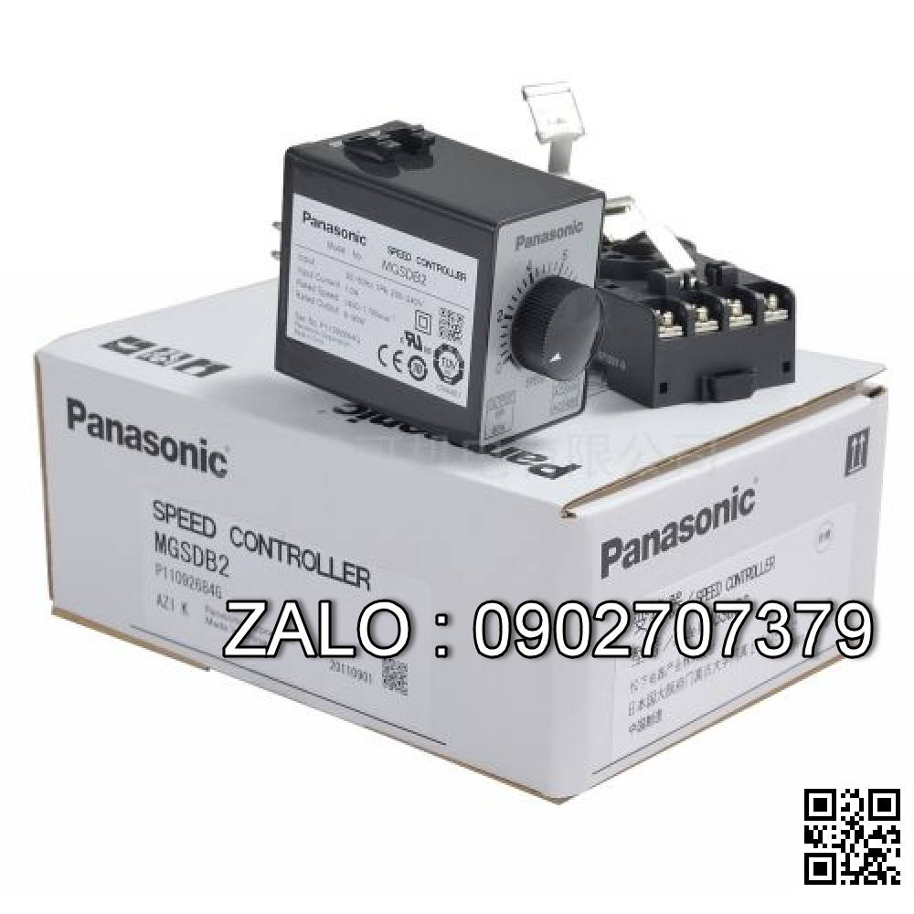 Dieu chinh toc do (speed controller, model:MGSDB2, input 200-240v, output 6-90W, thang dieu chinh 0-10, 8 chan tron, NSX:Panasonic