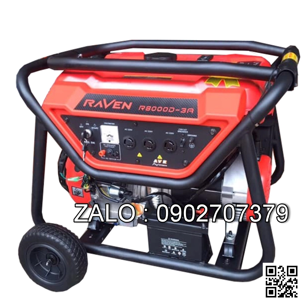 Máy Phát Điện Chạy Xăng 5Kw Raven R6800D-3A Đề