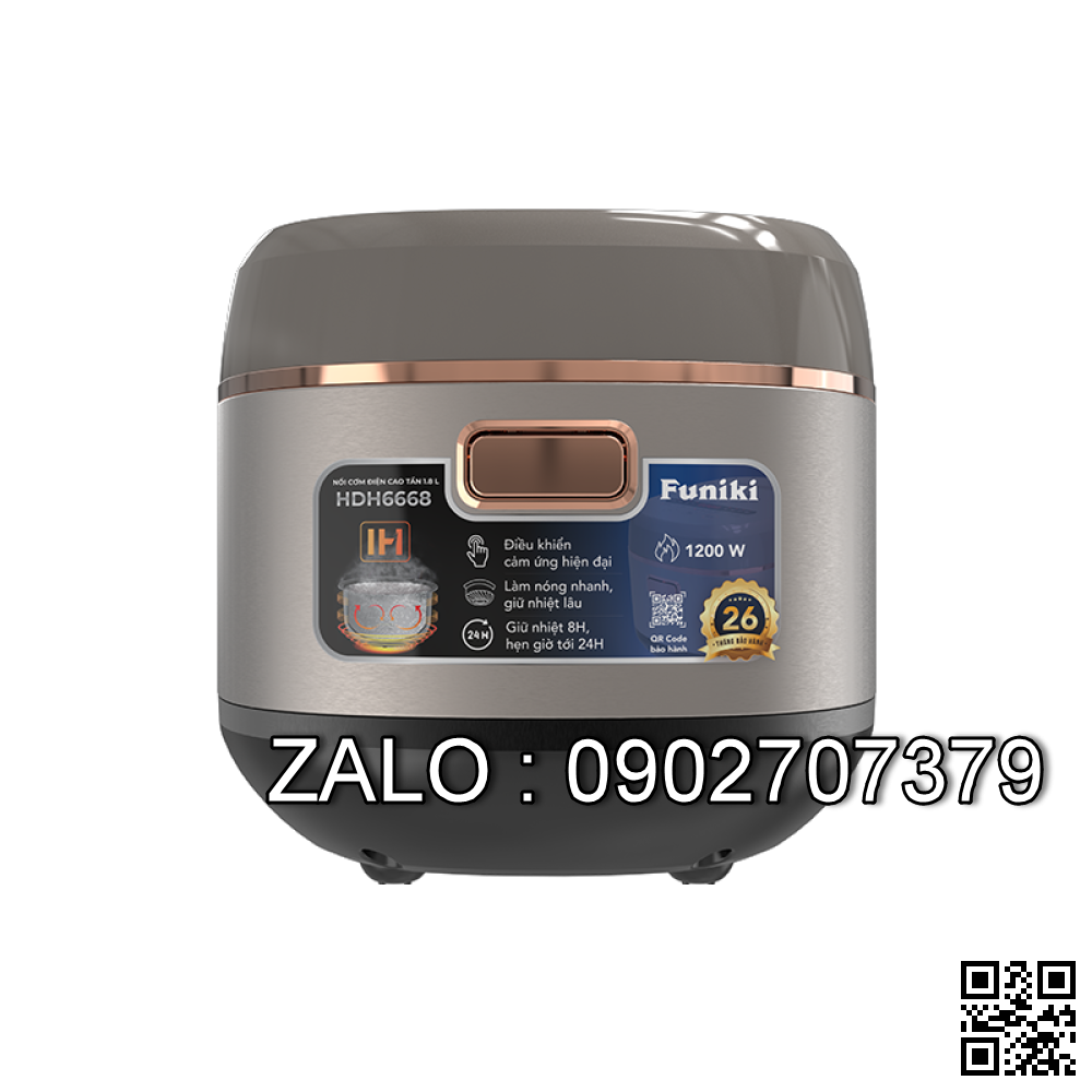 Nồi cơm điện cao tần 1.8L Funiki HDH6668