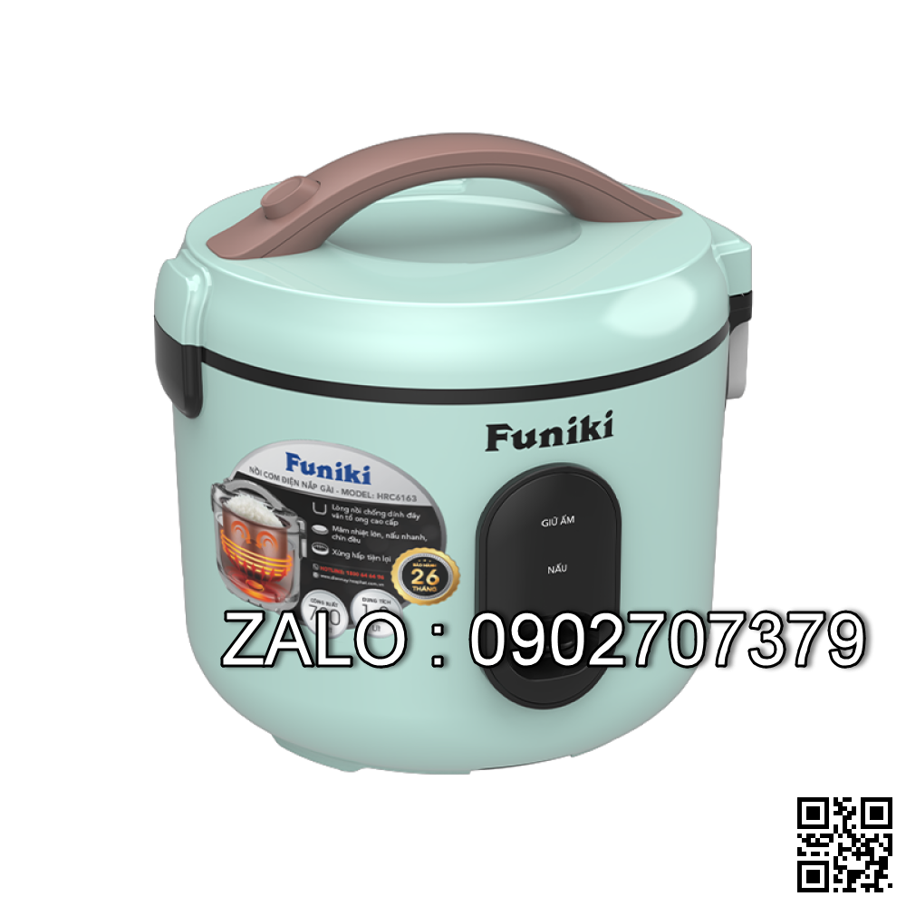 Nồi cơm điện nắp gài 1.8L Funiki HRC6163