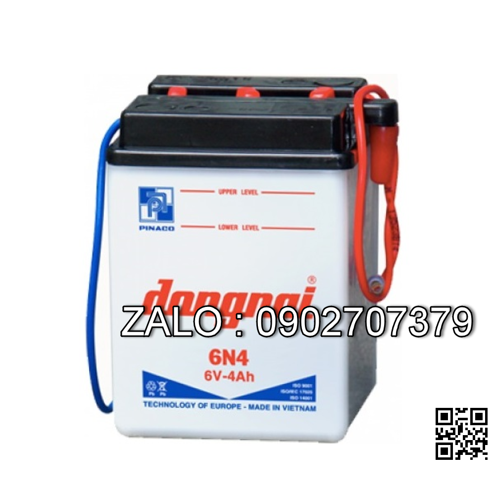 Bình ắc quy 6V-4Ah Đồng Nai Pinaco 6N4