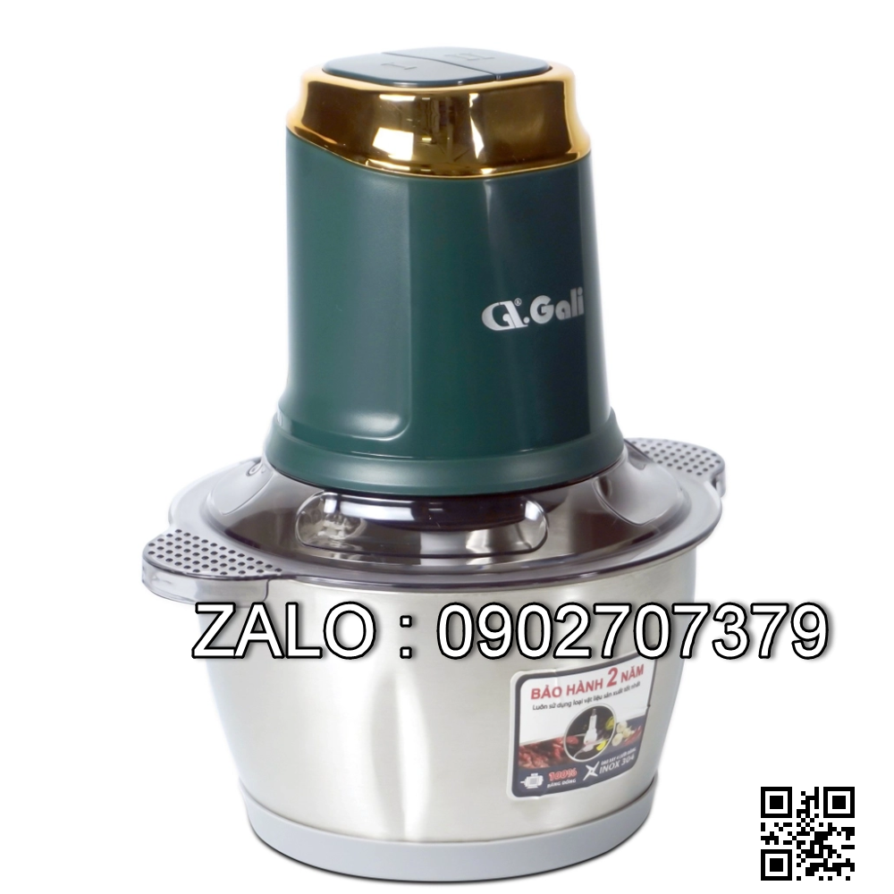 Máy xay thịt Gali GL-1920A 2 lít đa năng siêu mạnh 4 lưỡi dao sắc bén cối INOX